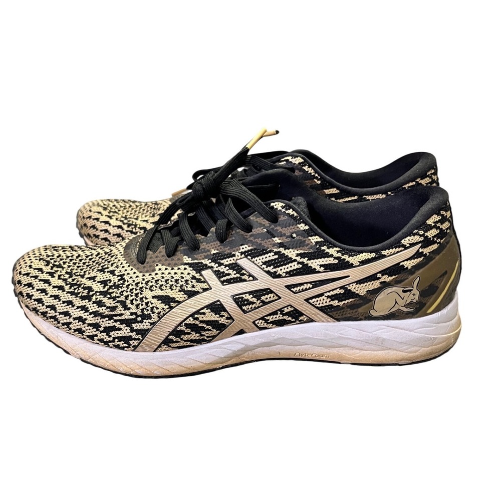 ASICS Gel‎ Nimbus 23 Running Shoes Gold Black Animal Print Size W10 M8.5